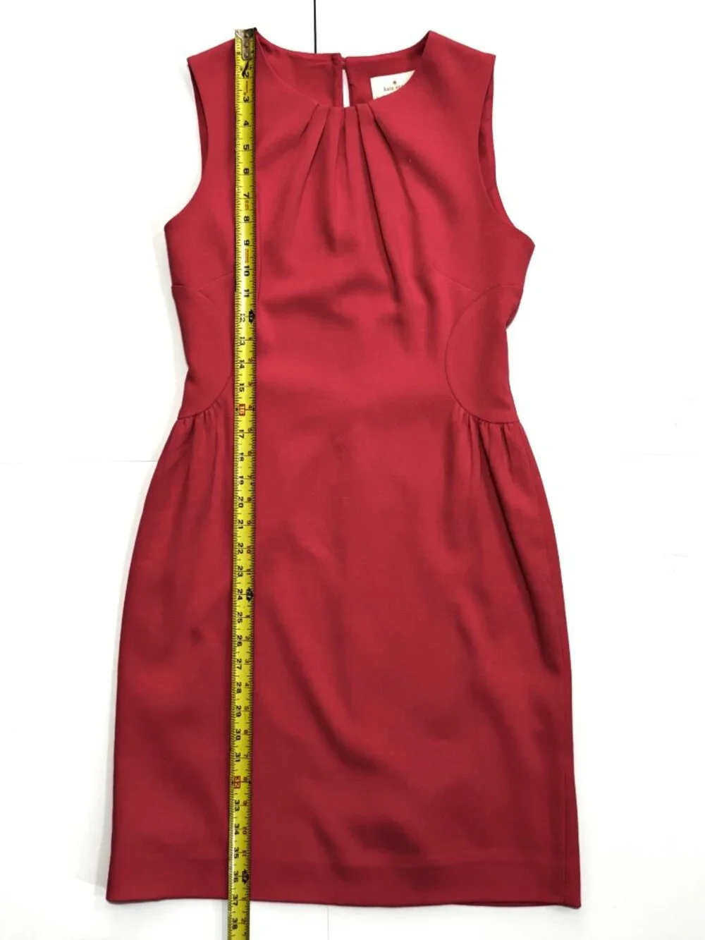 Kate Spade New York Sleeveless Coral Sheath Dress Size 4 Polyester Blend Knee-Le